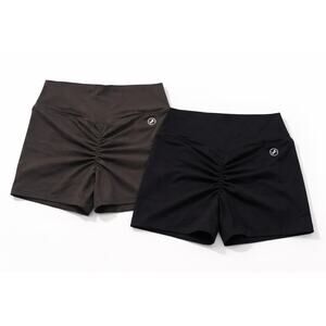 ABS2B Scrunch Butt Shorts Women M Black Gray 2 Pack Gym Yoga Booty